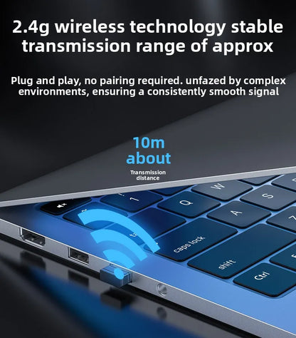 Portable USB Wireless Keyboard and Silent Mouse Set for Home, Office, and Gaming Use