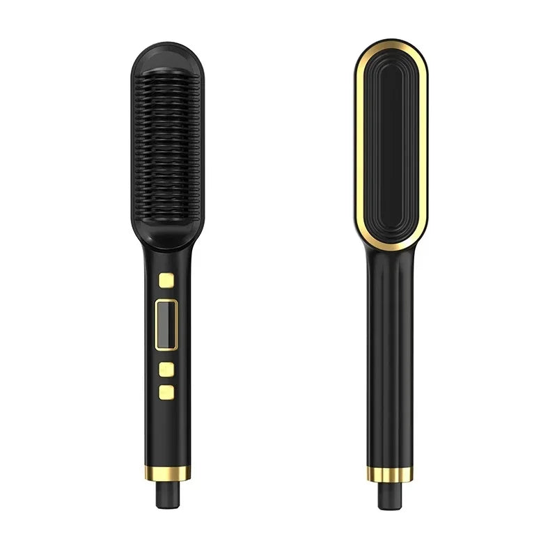 Thermostatic hair straightener Comb 5 temperature settings Straightening brush Quick heat professional hair straightening brush