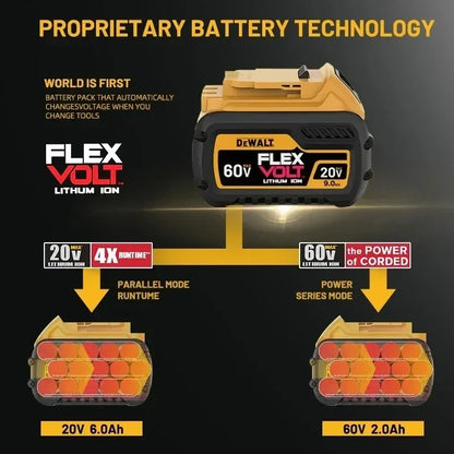 100% Original Dewalt 20V 6000mah Power Tool Battery Dcb206 Dcb205