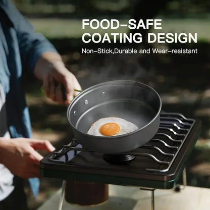 Camping Cooking Set, Outdoor Kitchenware Set, Aluminum Portable Tableware Kitchenware POTS Bowls Kettles Hiking Picnic Equipment