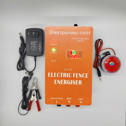 Animal electronic fence energizer 2J electric fence pulser pasture energy controller with alarm