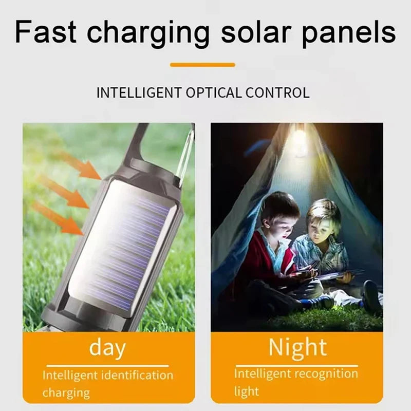 New Solar Powered Charging Camping Lamp Atmosphere Lamp Multifunctional Handheld Tungsten Filament Lamp Outdoor Retro Camping