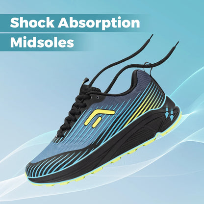 Fitville Trail Sports Shoes Breathable Wide Running Shoes For Men Sneakers Soft Cushioning Jogging Shoes for Relif Foot Pain