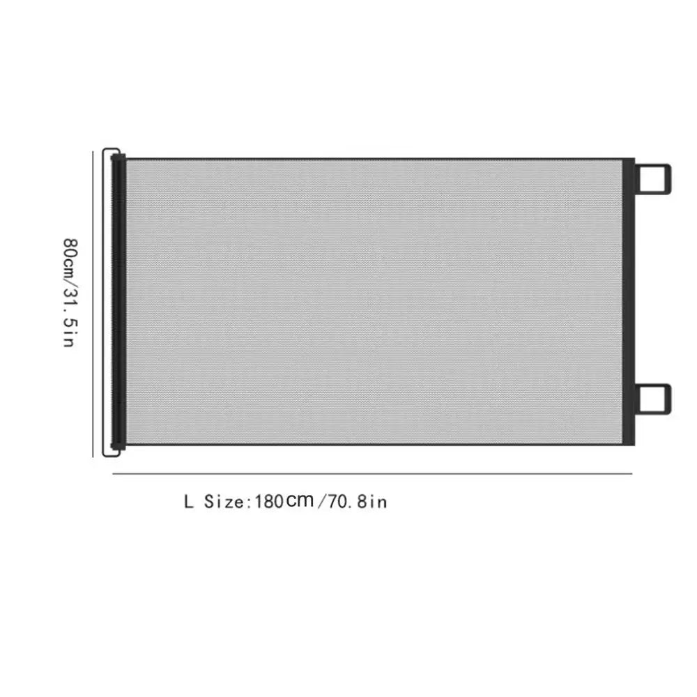 Automatic Pet Mesh Isolation Net Retractable Pet Gate For Kid Dog Fence Easy Install Pet Gate For Stairs Doorways Outdoor