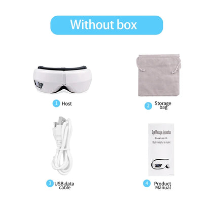 Electric Eye Massager Foldable Smart Airbag Vibrating Kneading Relax Massage Relieve Eye Dry Fatigue Bluetooth Music Eye Care