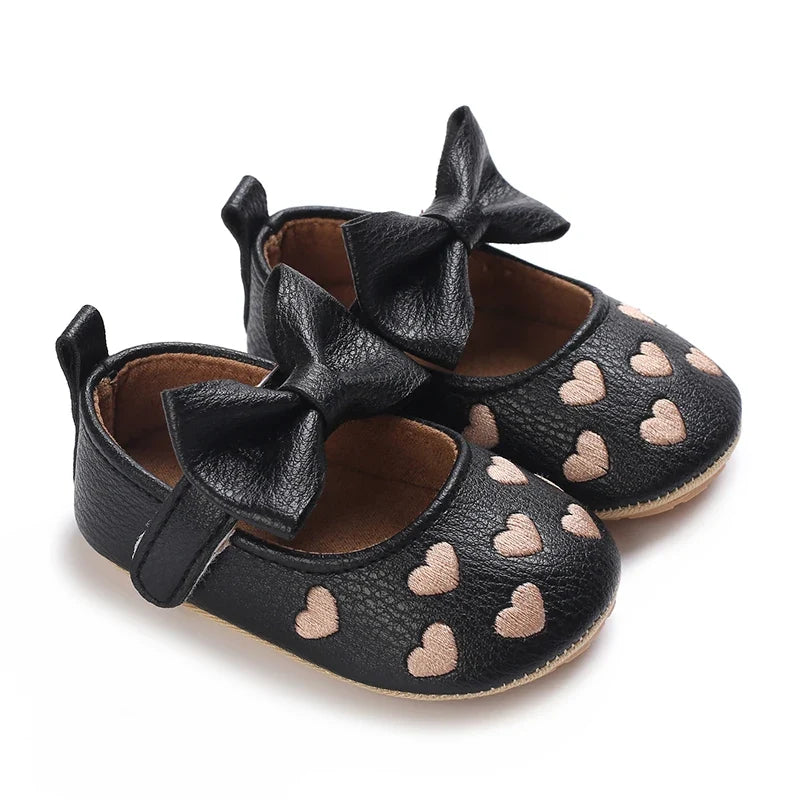 0-1year Baby Shoes Infant Pre-Walker Shoes Girls Princess Bow Shoes
