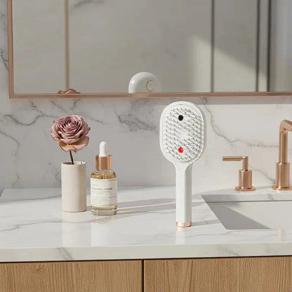Electric Steam Hair Straightening Brush Water Spray Wet Dry Use USB-C Fast Charging Portable Hair Tool for Salon Travel Use