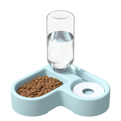Cat bowl and dog bowl double-bowl automatic water dispenser and food bowl, automatic water dispenser for dogs and cats