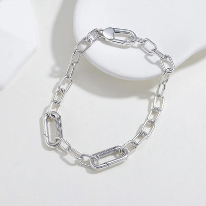 New Bracelet 925 Sterling Silver Diamond Clasp Me Bracelet Charm Beaded Women DIY Jewelry Make Holiday Hot Gifts
