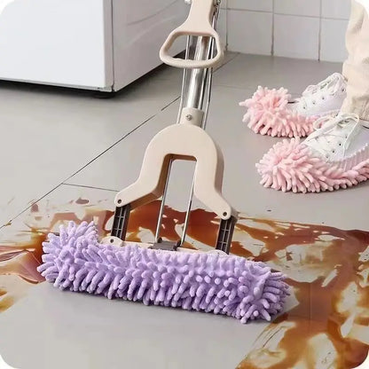 1pair Dust Cleaner Grazing Slippers House Bathroom Floor Cleaning Mop