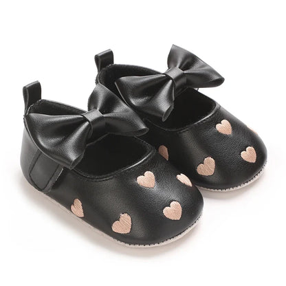 0-1year Baby Shoes Infant Pre-Walker Shoes Girls Princess Bow Shoes
