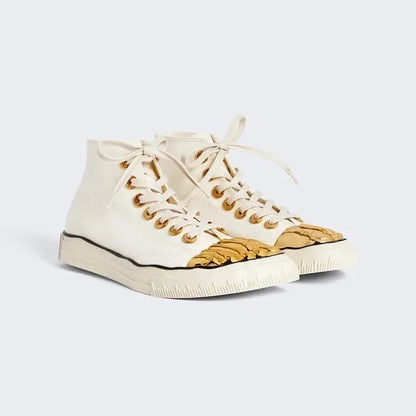 2026 New Men's and Women's Gold Toed Board Shoes, Adult Lace Up Flat Cloth Shoes, High-end Street Dance Stage Performance Shoes