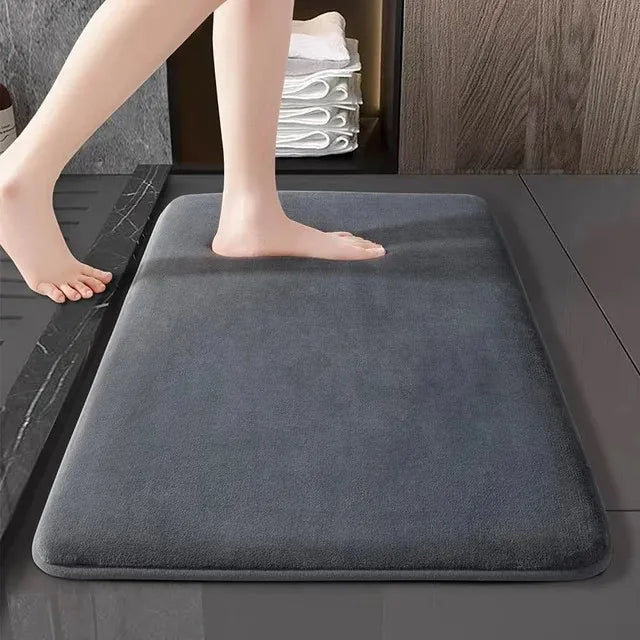 Super Absorbent Floor Mat, Super Absorbent Bath Mat, Super Anti-Slip Coral Velvet Bathroom Floor Mat, Door Mat
