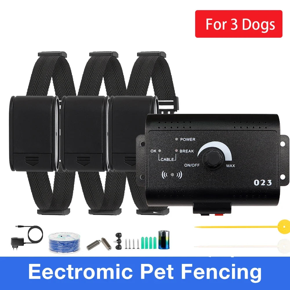 HT-023 Pet Electronic Fencing System Rechargeable Dog Training Device Electric Dog Fence Beep Shock Collar for Pet Supplies