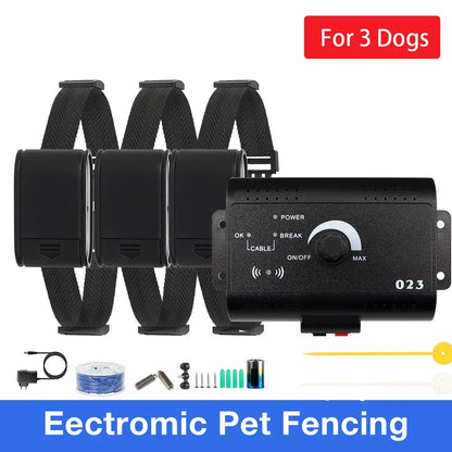 HT-023 Pet Electronic Fencing System Rechargeable Dog Training Device Electric Dog Fence Beep Shock Collar for Pet Supplies