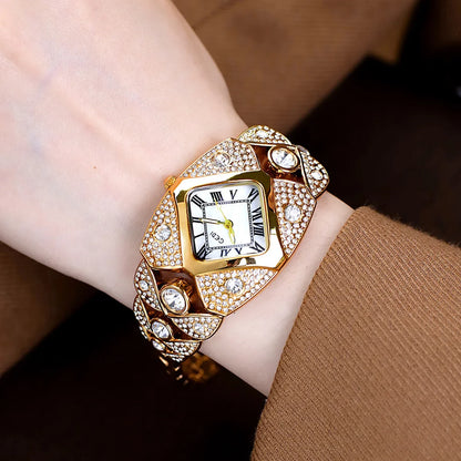 2026 New Women Watch Light Luxury Brand Diamond Inlaid Bracelet Watches Waterproof Ladies Fashion Quartz Clock Wristwatch Gift