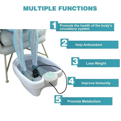 Detox Ionic Foot Spa Bath Machines Vibration Massage Care Arrays Aqua Healthy Therapy Deep Tissue Clean Foot Bath Spa Massager
