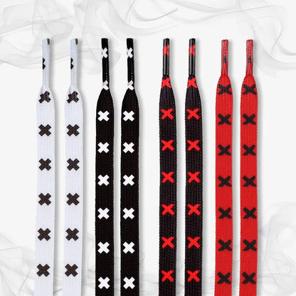Black Red Banned Shoe Laces for AF1/AJ MWTD Chicago Striped Infrared Banned Shoelaces Flat Basketball Shoe Laces for Sneakers