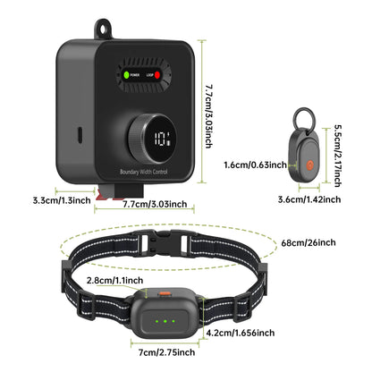 New Pet Electric Fence Collar Electronic Pet Containment System In-Ground Wired Fence Waterproof Rechargeable Dog Shock Collars