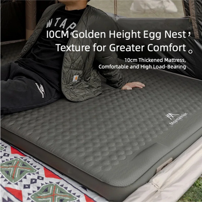 Mountainhiker Outdoor Camping with Air Pump Air Cushion Mattress Automatic Inflatable Bed Portable Outdoor Inflatable Mat Cheese