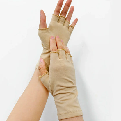 YANBIGUO Arthritis Gloves for Organist/Cellist/Violinist,Half-finger Compression Glove Relief Hand Pain,Arthritic Joint Symptom