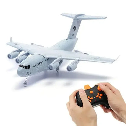 C-17 RC Drone DIY Aircraft Transport Aircraft 373mm Wingspan EPP RC Drone Airplane 2.4GHz 2CH 3-Axis Aircraft Toy for Adults