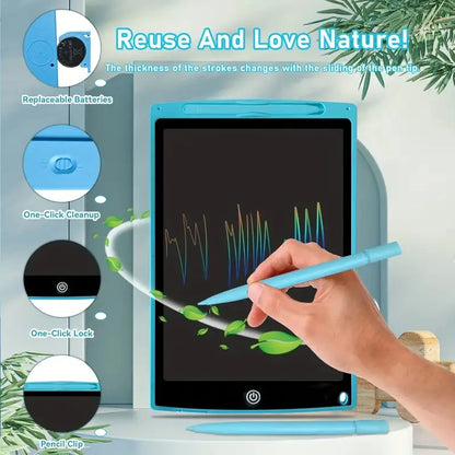 8. 5/12inch LCD Writing & Drawing Tablet with Stylus - Large Display, Reusable Doodle Pad, Educational Toy for Youngsters