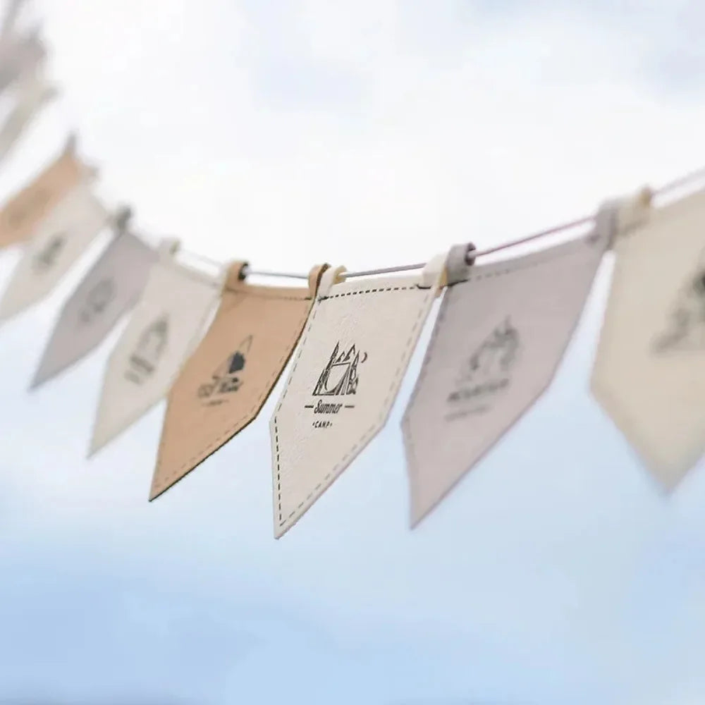 Camping Tent Atmosphere Flag Decoration Scene Layout Flag Outdoor Camp Travel Flag Felt Pennant Hanging Cloth Camping Equipment