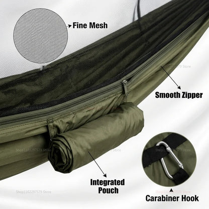 Portable outdoor camping hammock, mosquito net bed, sleeping tent, camping bed, hanging tent, travel shelter, ultralight hammock