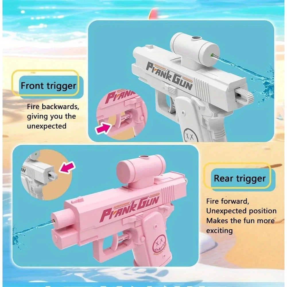 New Outdoor Portable Double-sided Reverse Water Gun Prank Reverse Water Spray Toy CreativeChildren Gift Stress Relief