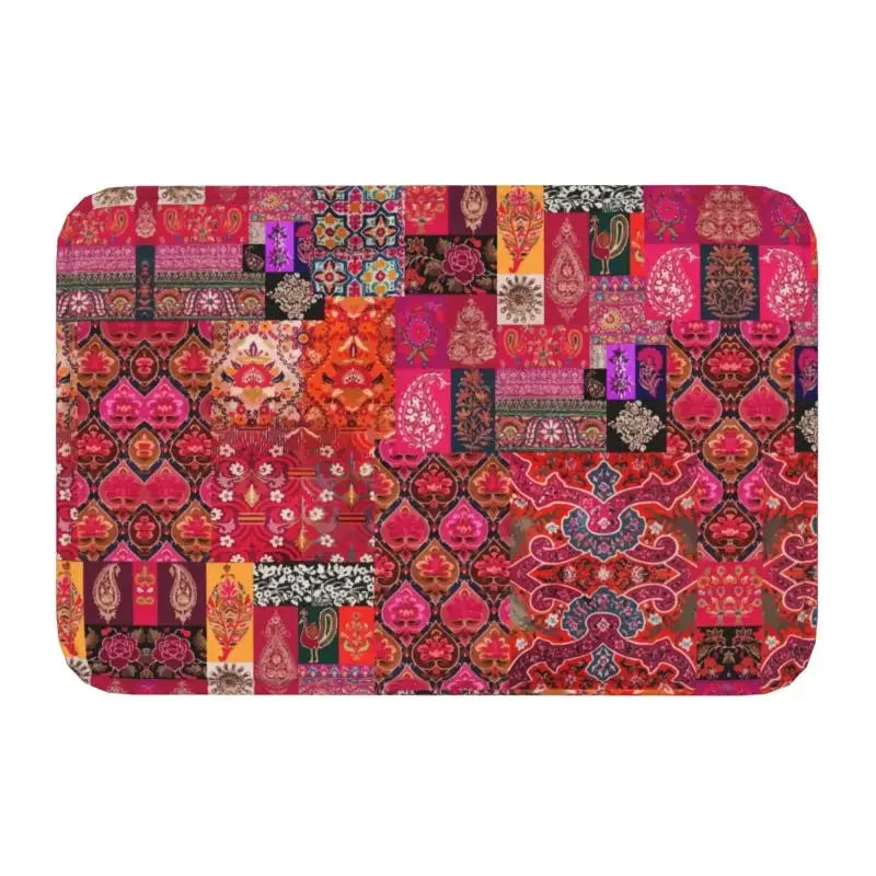 Moroccan Berber Rug Boho Style Front Door Mat Anti-Slip Antique Bohemian Geometric Doormat Floor Bathroom Entrance Rug Carpet