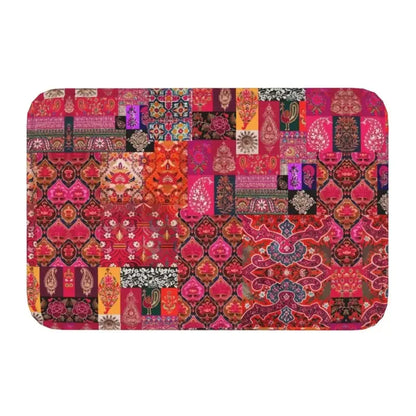 Moroccan Berber Rug Boho Style Front Door Mat Anti-Slip Antique Bohemian Geometric Doormat Floor Bathroom Entrance Rug Carpet