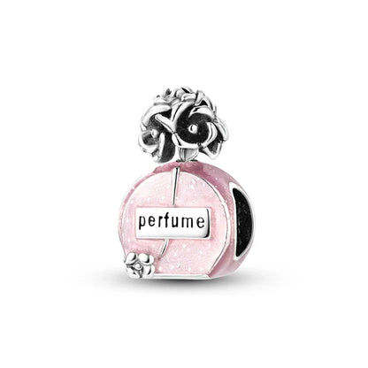 MULA Pink 925 Sterling Silver Charms Pendant Perfume Dreamcatcher Heart Love Beaded Fit Original Bracelet Women DIY Jewelry Gift