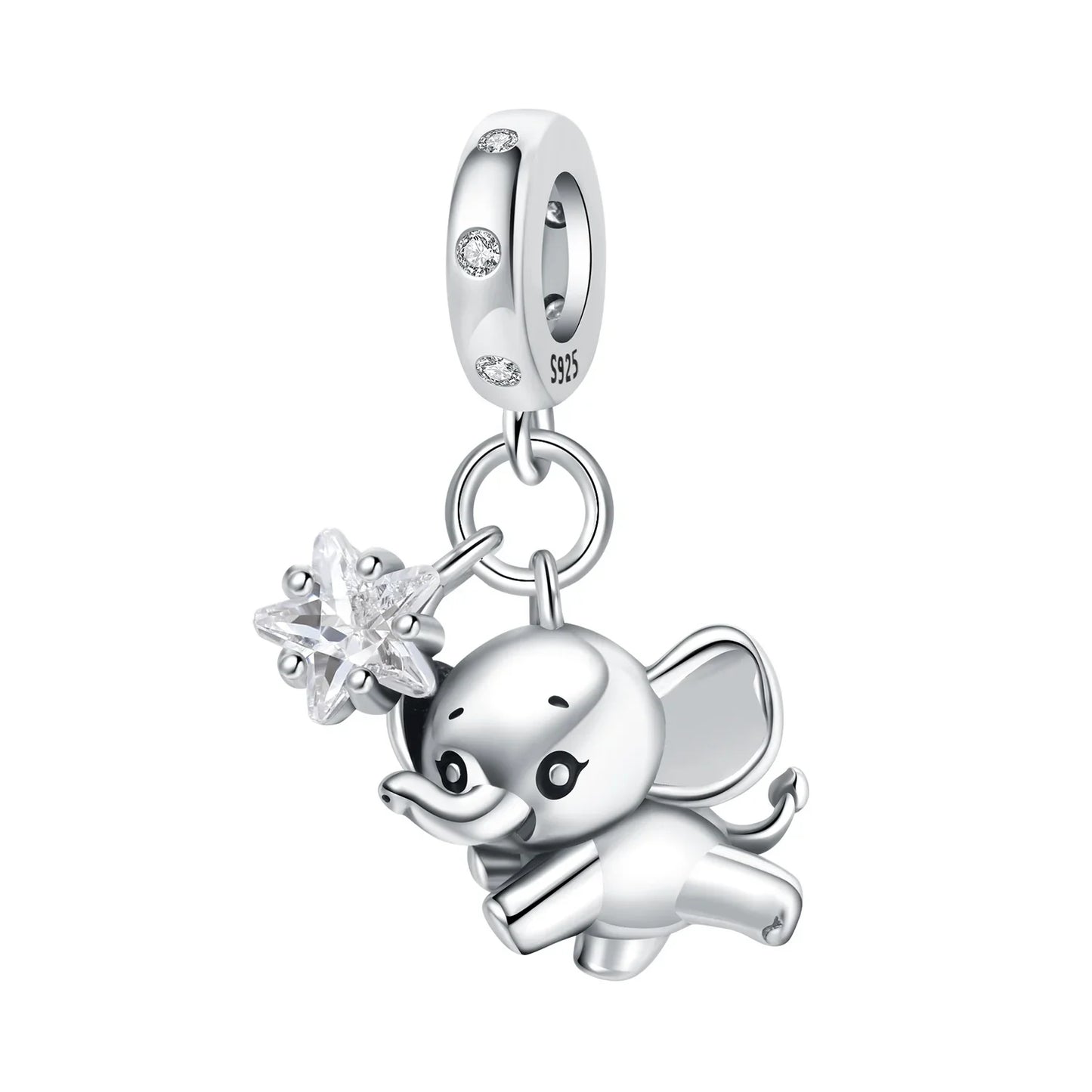 Hot Sale 925 Sterling Silver Dog Cat Cute Pet Animals Pendant Birthday Party Gift for Women Bangle Bracelet Necklace DIY Jewelry