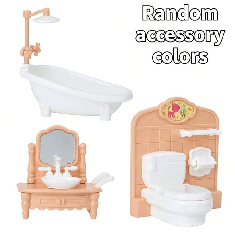 1:12 Miniature Furniture Set For Dollhouse - Bedroom, Living Room, Kitchen, Bathroom Accessories - Perfect Holiday Gift
