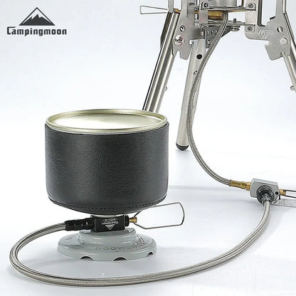 CAMPINGMOON Camping can be done with Inverted High-altitude Flat Gas Cylinders,Stoves,Extension Pipes with Valves, and Gas Pipes
