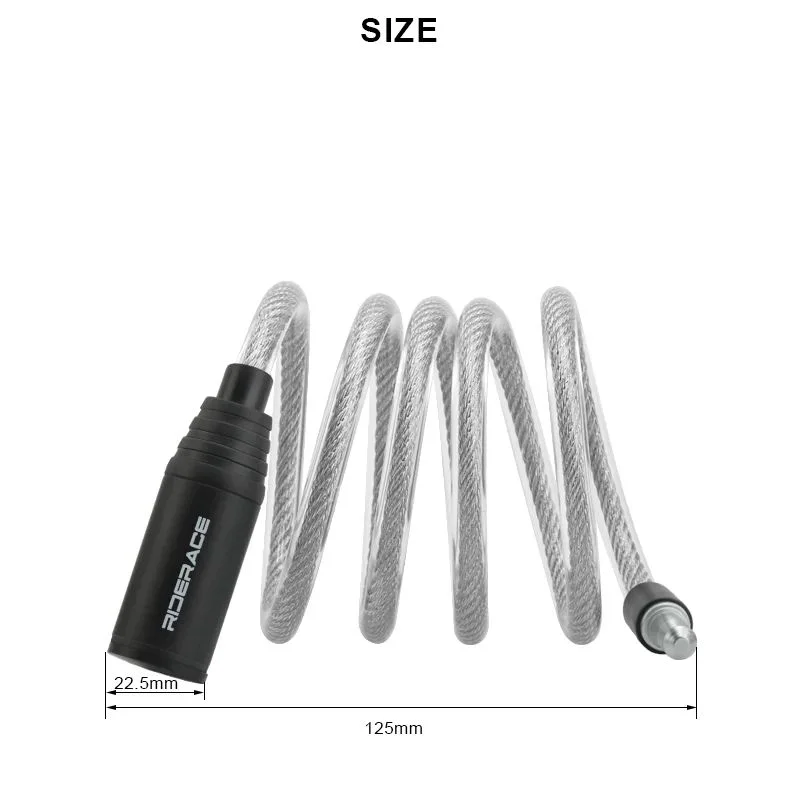 Portable Bike Anti-theft Ring Lock High Security Scooter Electric E-Bike Road Bike Lock Sliver Bicycle Cable Locks