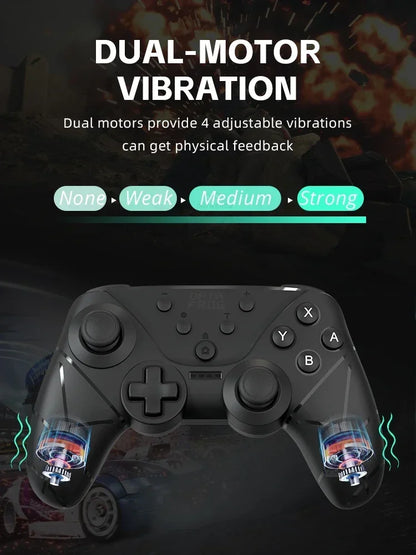 DATA FROG Wireless Bluetooth Game Handle NFC Turbo Adjustable Vibration Gaming Joystick For Switch Handheld Console