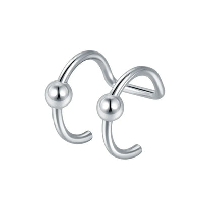 1PC Stainless Steel Fake Nose Ring Hoop Septum Rings Non-Pierced C Clip Lip Ring Earring Fake Nose Piercings Women Body Jewelry
