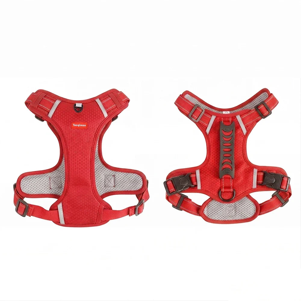 Tactical Dog Harness No Pull Reflective Pet Vest Adjustable Breathable Mesh Dog Chest Strap with Handle for Small Large Dogs Cat