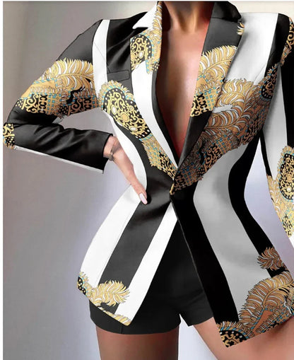 New Fashion Women's Suit Sets Slim Fit Temperament Blazer Short Pants Two-piece Sets Spring Summer Elegant Suit Shorts 2pcs Sets