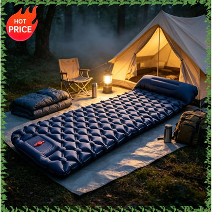 Outdoor Camping  Inflatable Mattress Extra Wide Sleeping Pad Ultralight Folding Bed Sleeping Mat Car Travel Mat