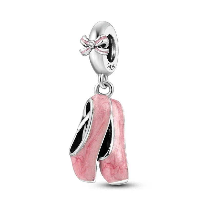 MULA Pink 925 Sterling Silver Charms Pendant Perfume Dreamcatcher Heart Love Beaded Fit Original Bracelet Women DIY Jewelry Gift