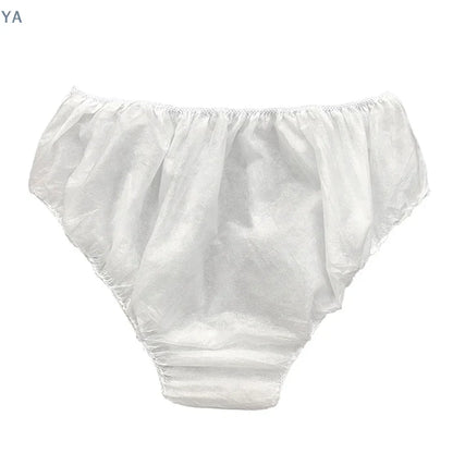 [Y]10x Disposable Underpants White Double Woven Paper Briefs  Unisex Underwear Drop