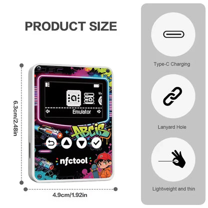 For Amiibo OLED Simulator iNFC Bluetooth Rechargeable Emulator for Switch/Switch 2/Lite OLED 3DS Wii U Wireless Game Accessory