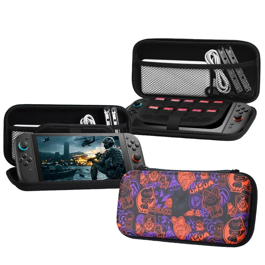 For NS For Switch 2 Game Console Storage Case Portable Carrying Bag Hard Shell NS 2 Console Travel Case with 10 Game Card Slots