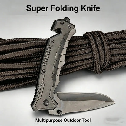 Outdoor portable folding knife - Multi-purpose high-hardness stainless steel wilderness survival knife