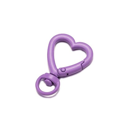 5Pcs Heart Shape Rotation Alloy Lobster Spring Clasps Openable Key Ring  Hook Carabiner Connector Dog Chain Buckles DIY Jewelry