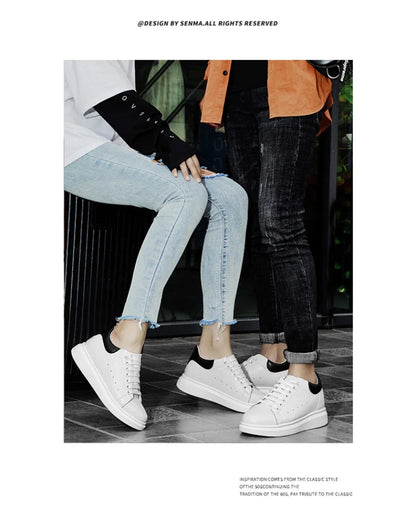 Invisible height-increasing men's shoes, 10 cm, white sneakers, Korean style, sports shoes