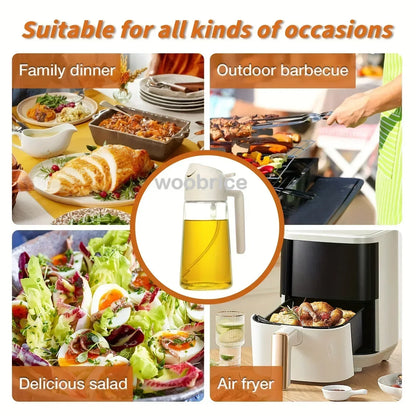 2in1 Kitchen Spray Oil Dispenser Oil Sprayer Polisher Or Only Brush Spray for Air Fryer Salad Grilling Roasting Cooking Kitchen